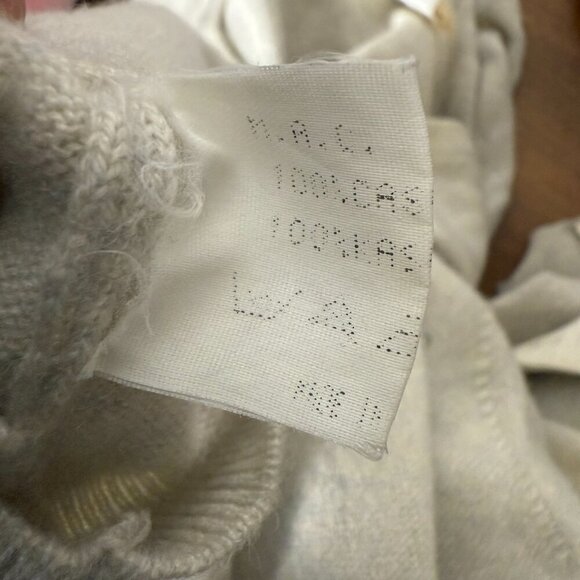 Malo 100% Cashmere Cardigan & Short Sleeve Sweater Cardigan Set Cream Sz Large - Picture 8 of 12